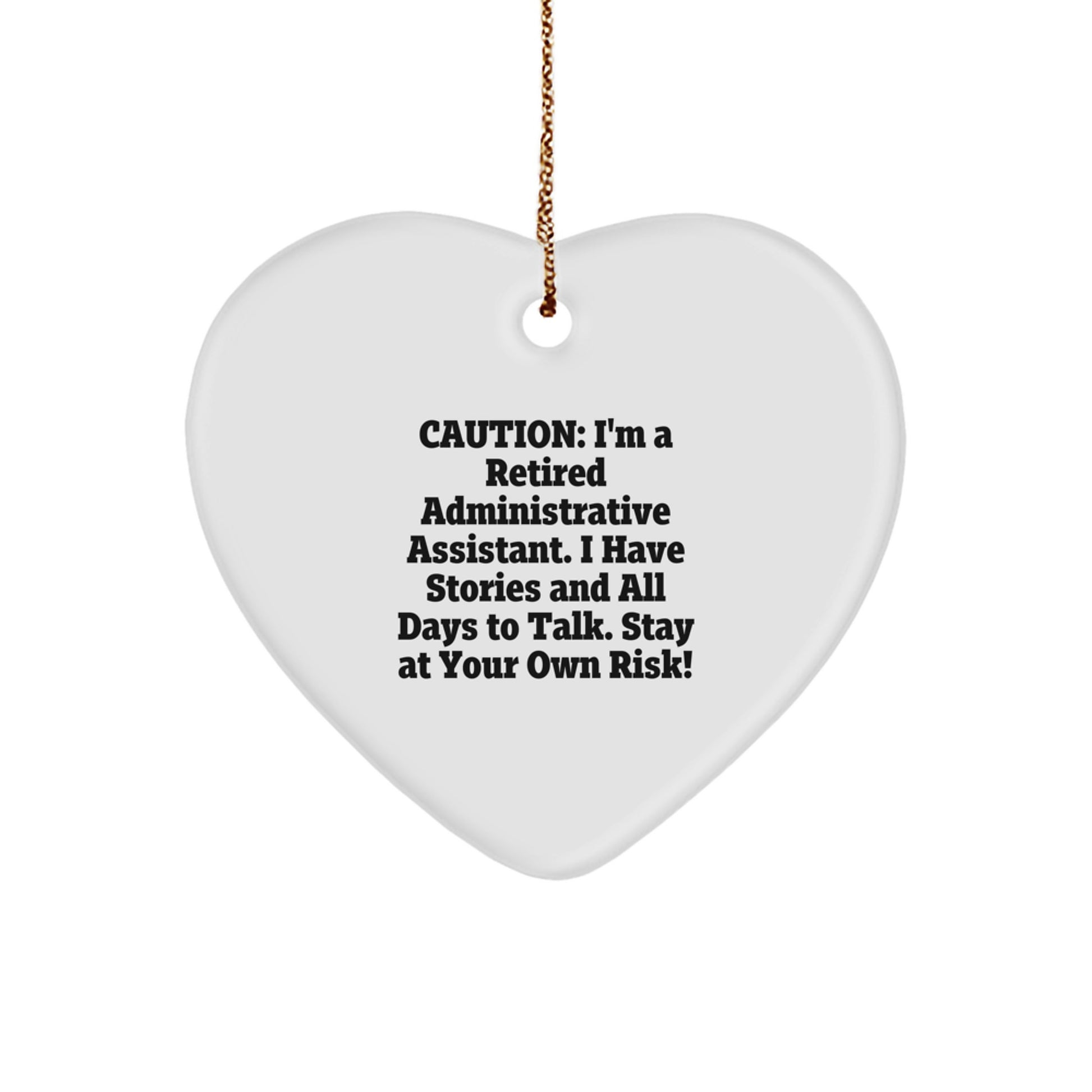 Funny Administrative Assistant Heart Ornament, Gifts from Friends, Coworkers, Family, for Administrative Assistant, Christmas Unique Gifts - Image 1