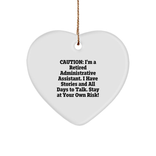 Funny Administrative Assistant Heart Ornament, Gifts from Friends, Coworkers, Family, for Administrative Assistant, Christmas Unique Gifts - Image 1