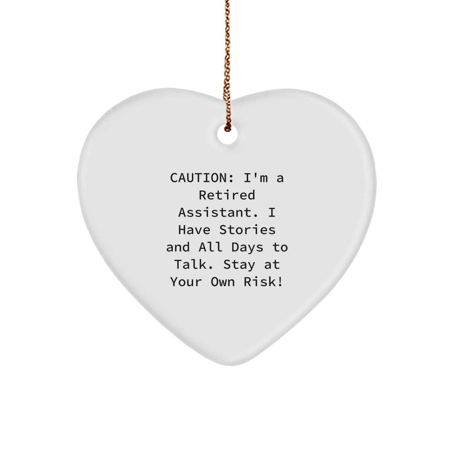 Funny Assistant Gifts from Friends to Coworkers Heart Ornament, Christmas Unique Gifts for Assistant, Retired Assistant Heart Shaped Decoration - Image 1
