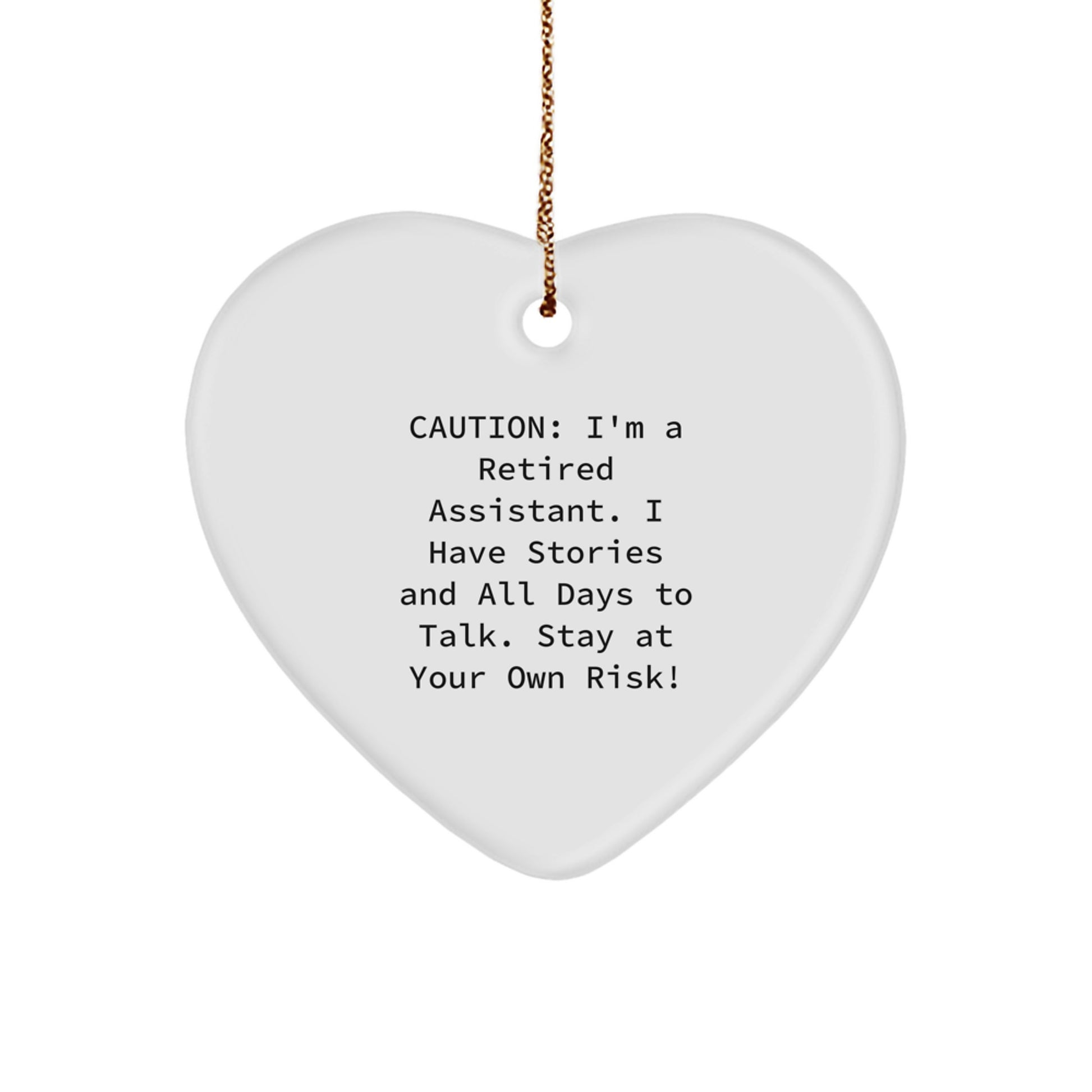Funny Assistant Gifts from Friends to Coworkers Heart Ornament, Christmas Unique Gifts for Assistant, Retired Assistant Heart Shaped Decoration - Image 1