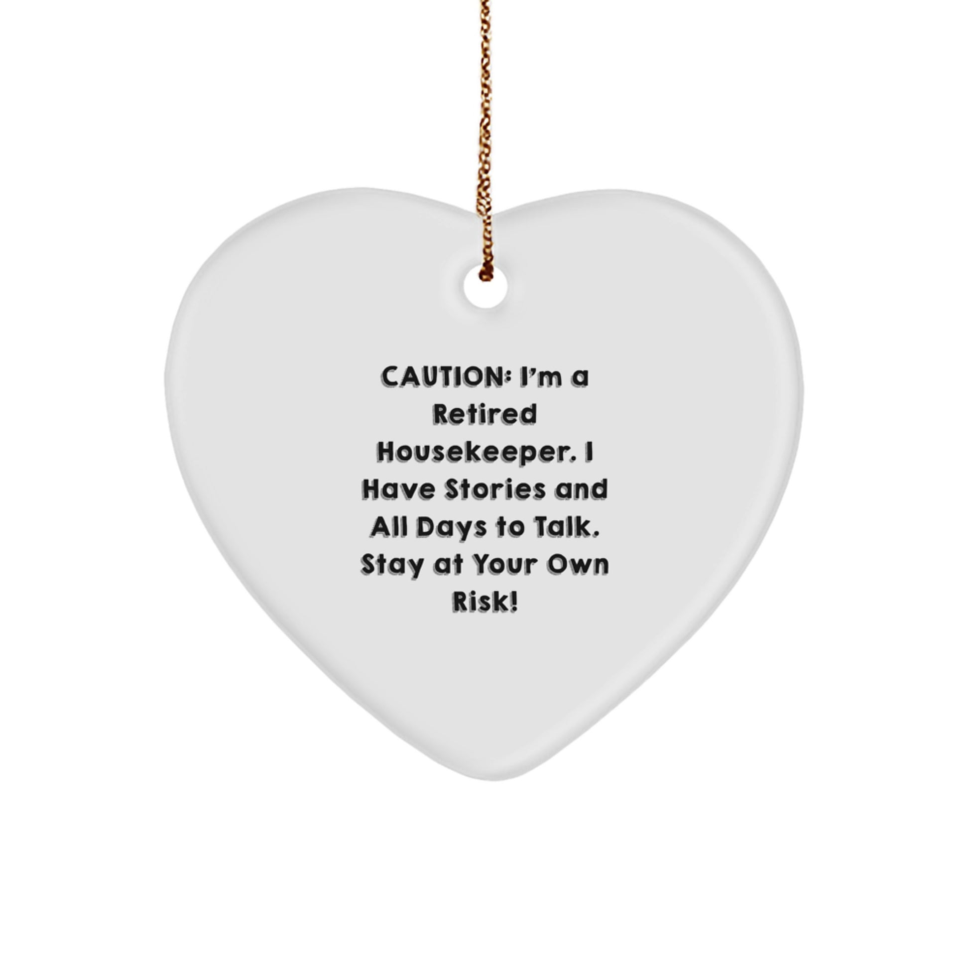 Funny Housekeeper Heart Ornament Gifts from Friends and Family for Christmas - Image 1