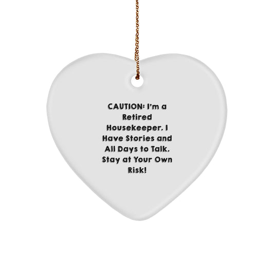 Funny Housekeeper Heart Ornament Gifts from Friends and Family for Christmas - Image 1