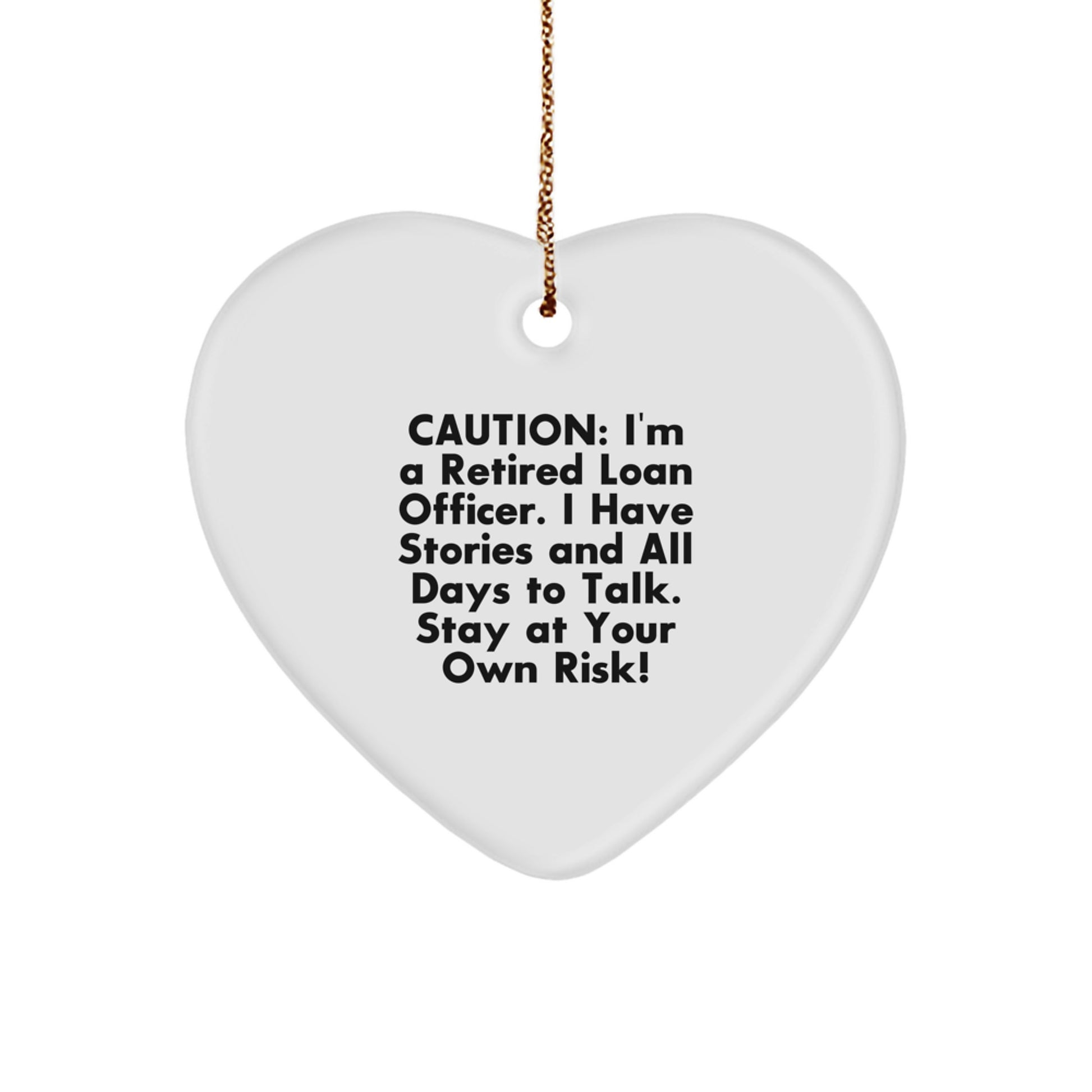 Funny Gift for Loan Officer Heart Ornament, Gifts from Coworkers to Loan Officer Friends, Unique Christmas Unique Gifts - Image 1
