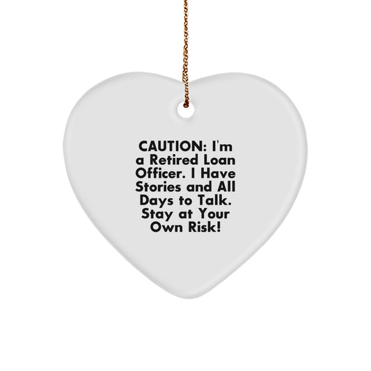 Funny Gift for Loan Officer Heart Ornament, Gifts from Coworkers to Loan Officer Friends, Unique Christmas Unique Gifts - Image 1