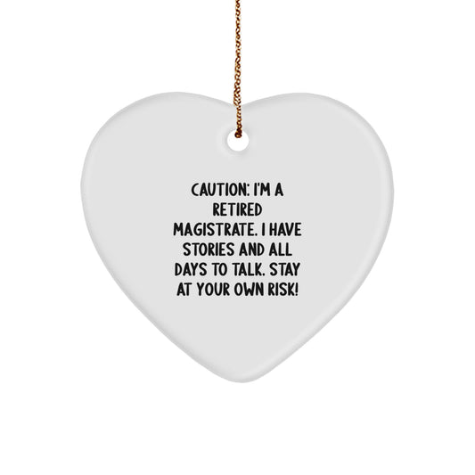 Funny Magistrate Heart Ornament Gifts from Friends and Family for Christmas - Image 1