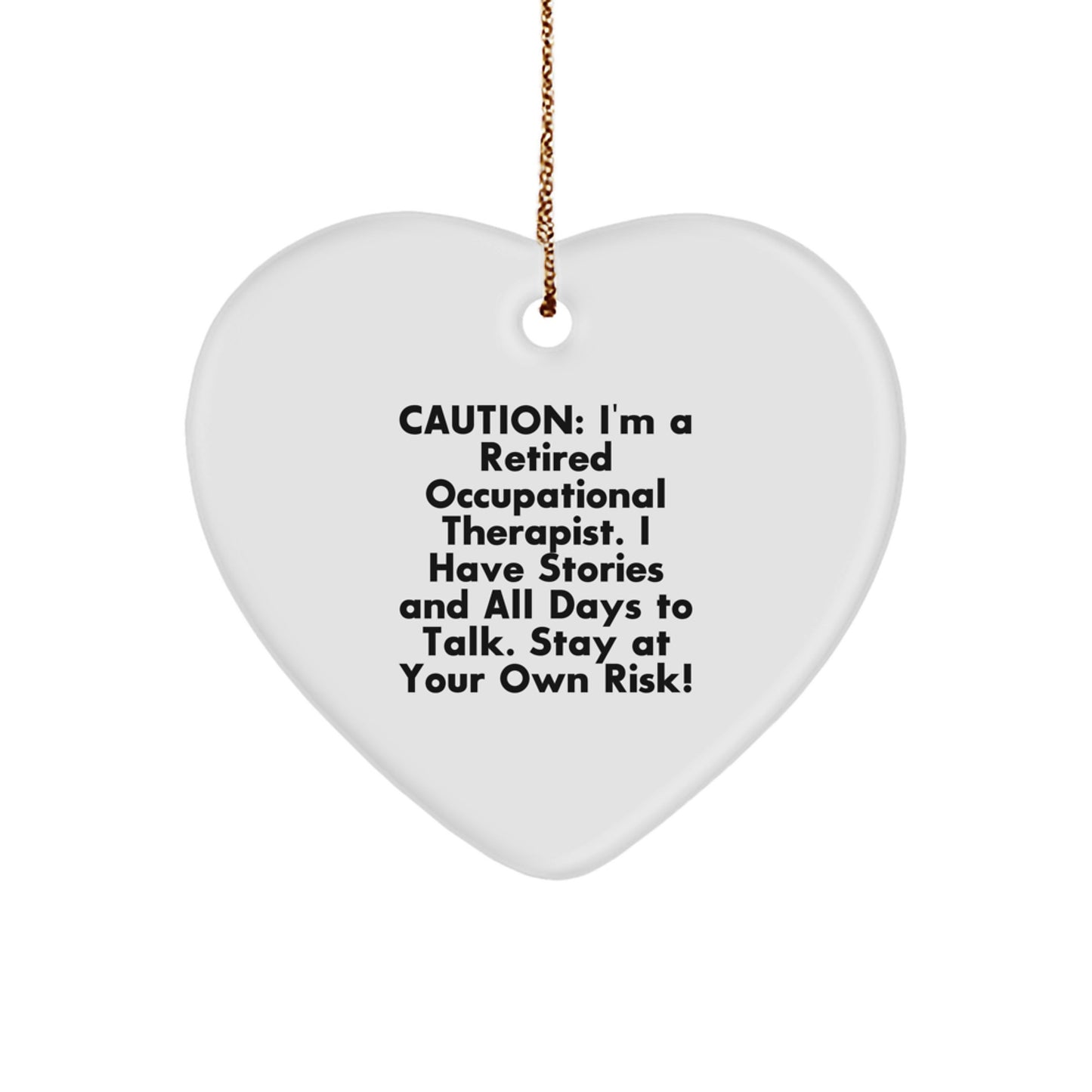 Funny Occupational Therapist Gifts from Men to Coworkers, Heart Ornament with Inspirational Quote, Perfect Unique Christmas Unique Gift Ideas for Occupational Therapists - Image 1