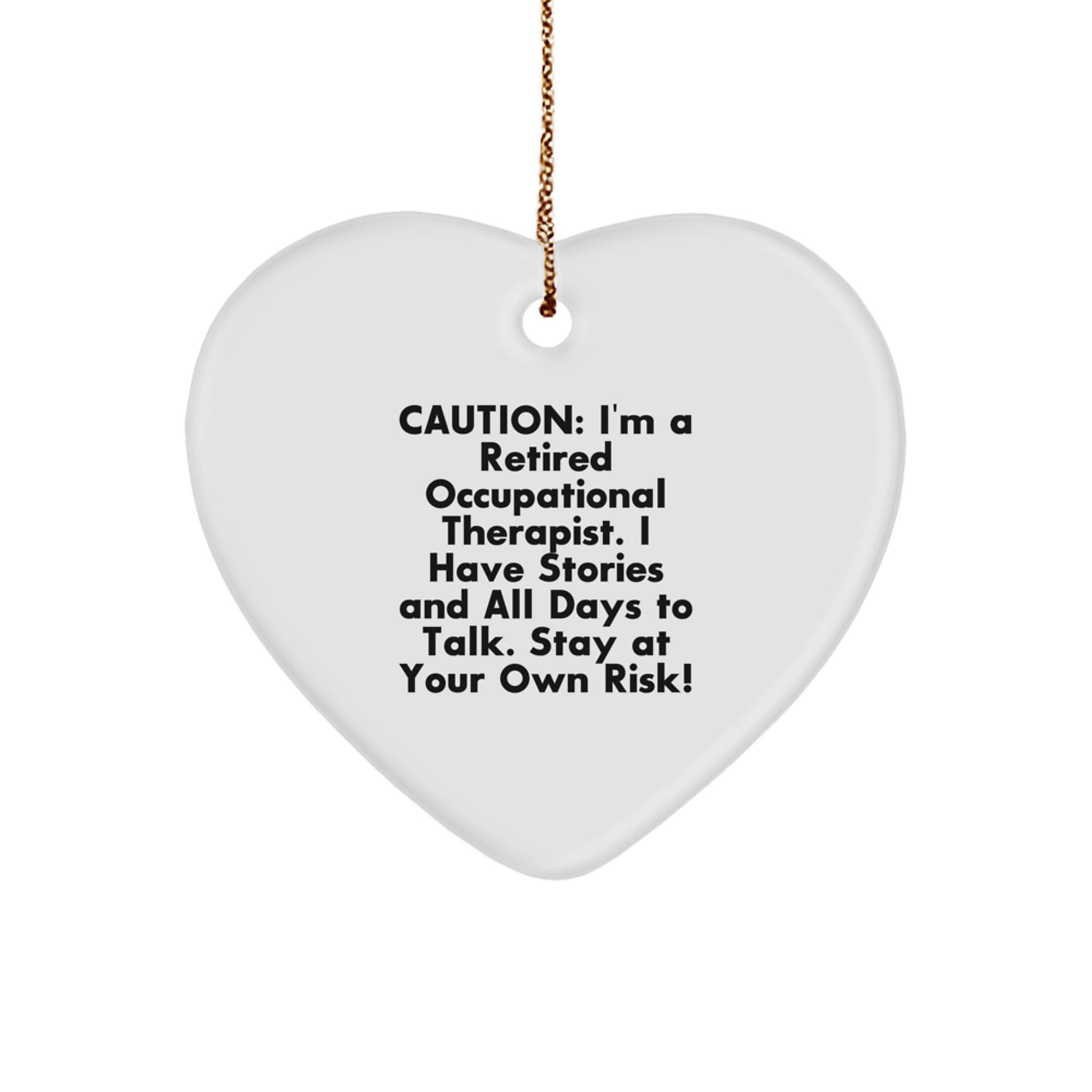 Funny Occupational Therapist Gifts from Men to Coworkers, Heart Ornament with Inspirational Quote, Perfect Unique Christmas Unique Gift Ideas for Occupational Therapists - Image 1