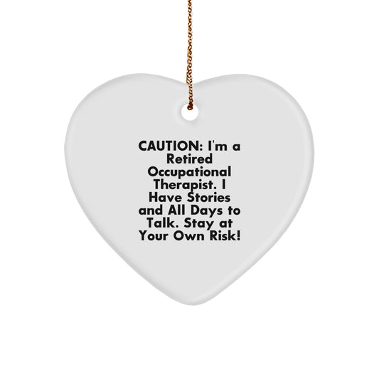 Funny Occupational Therapist Gifts from Men to Coworkers, Heart Ornament with Inspirational Quote, Perfect Unique Christmas Unique Gift Ideas for Occupational Therapists - Image 1