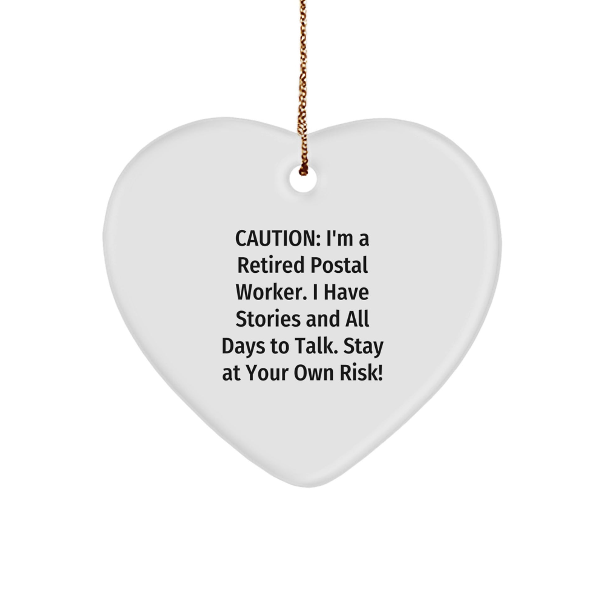 Funny Gift for Postal Worker, Heart Ornament with a Twist, Christmas Unique Gifts from Friends and Family - Image 1
