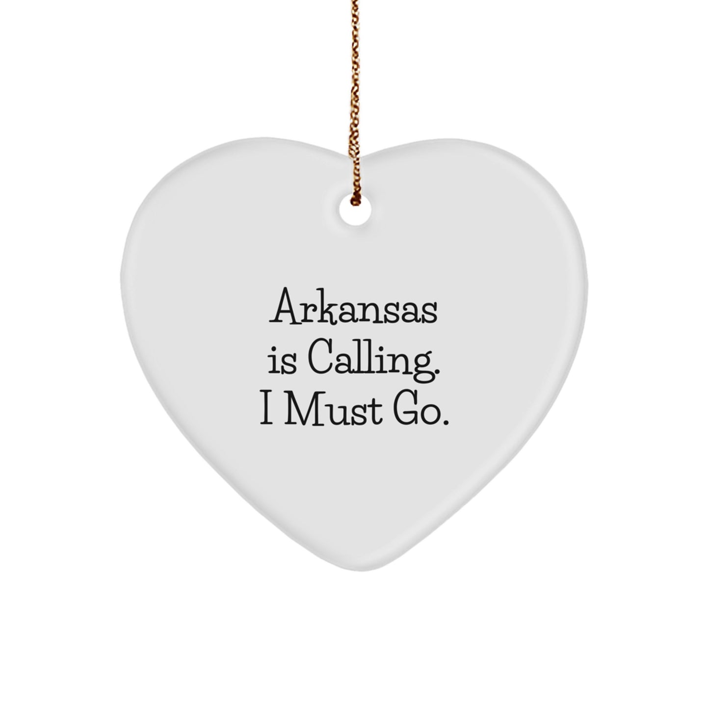 Funny Arkansas Heart Ornament, Gifts from Friends, Christmas Unique Gifts for Men Women Family - Image 1