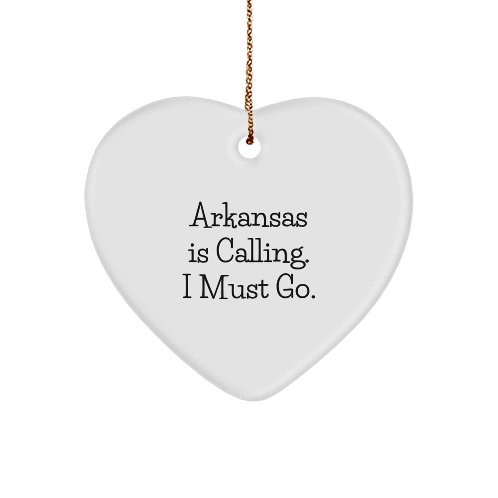 Funny Arkansas Heart Ornament, Gifts from Friends, Christmas Unique Gifts for Men Women Family - Image 1