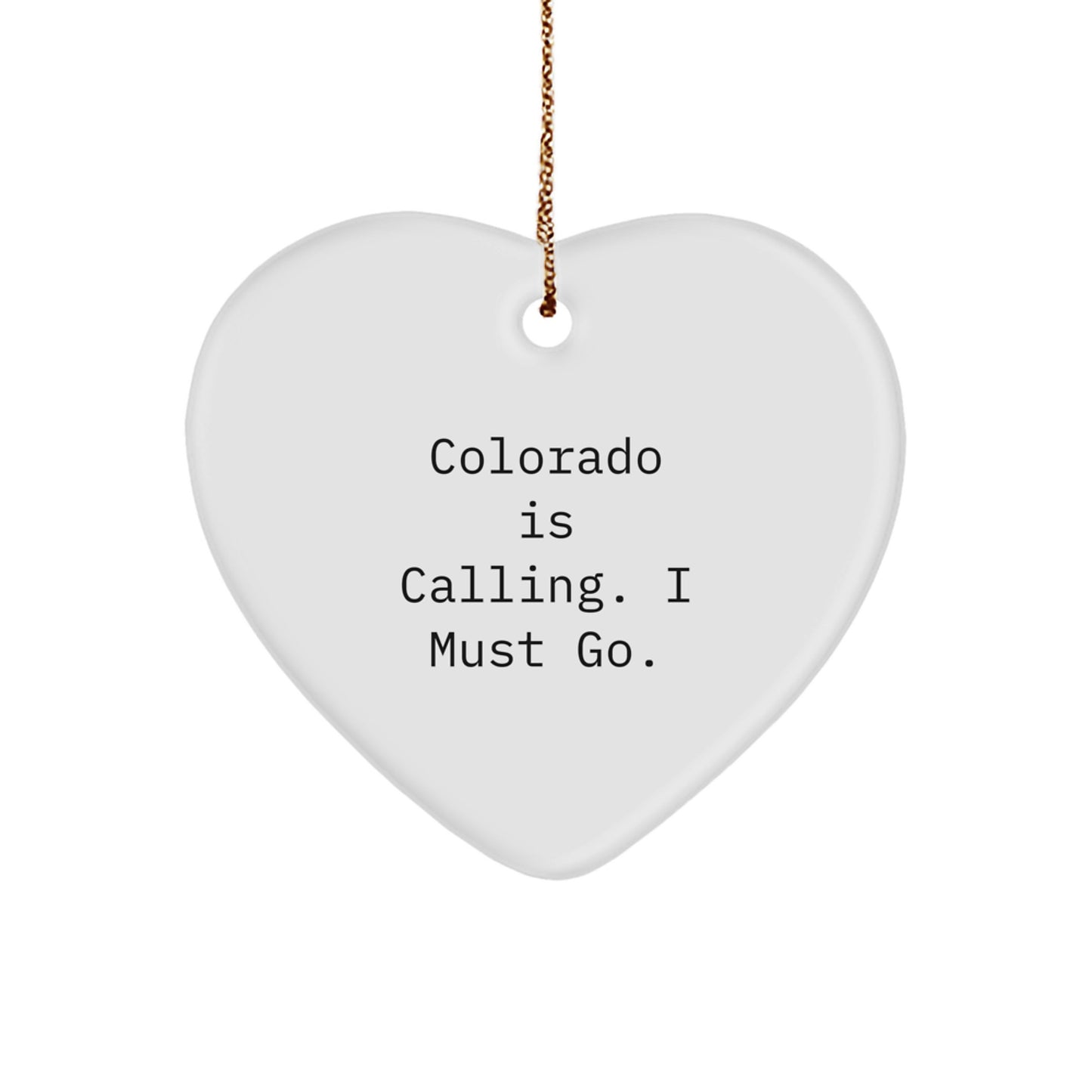 Colorado Heart Ornament Gifts for Friends from Men, Funny Heart Shaped MDF with Sublimation Printing, Perfect for Christmas Unique Gifts - Image 1