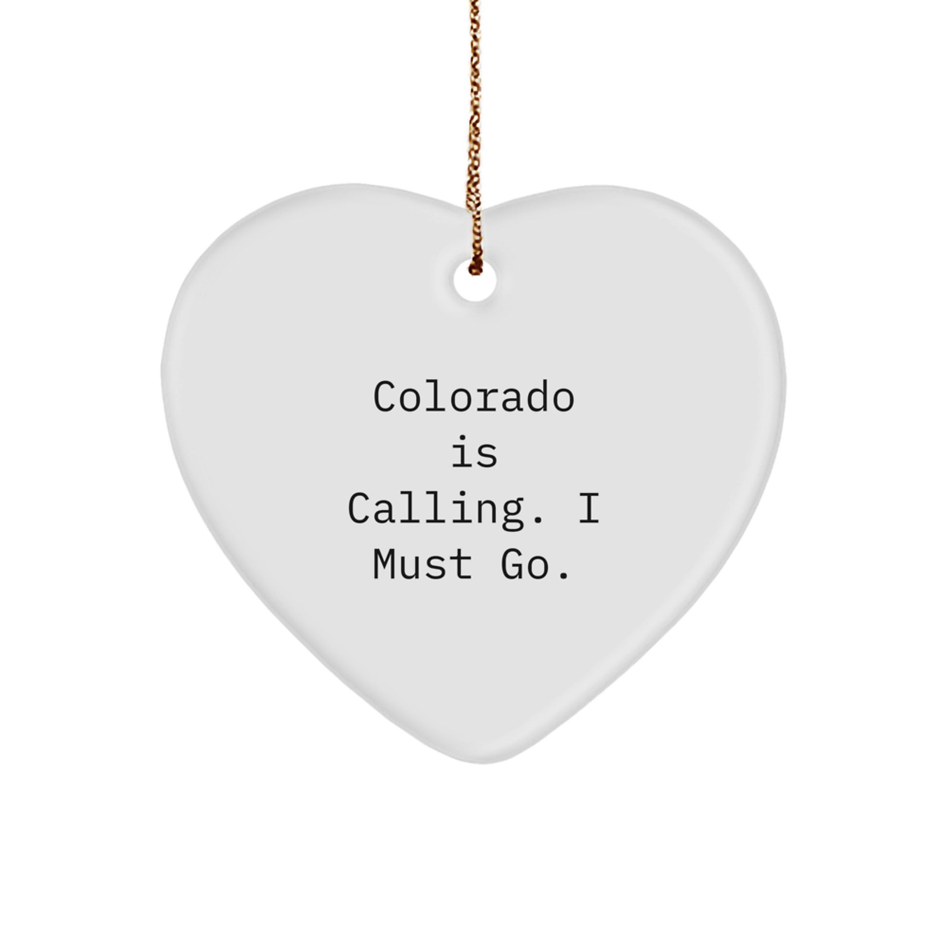 Colorado Heart Ornament Gifts for Friends from Men, Funny Heart Shaped MDF with Sublimation Printing, Perfect for Christmas Unique Gifts - Image 1