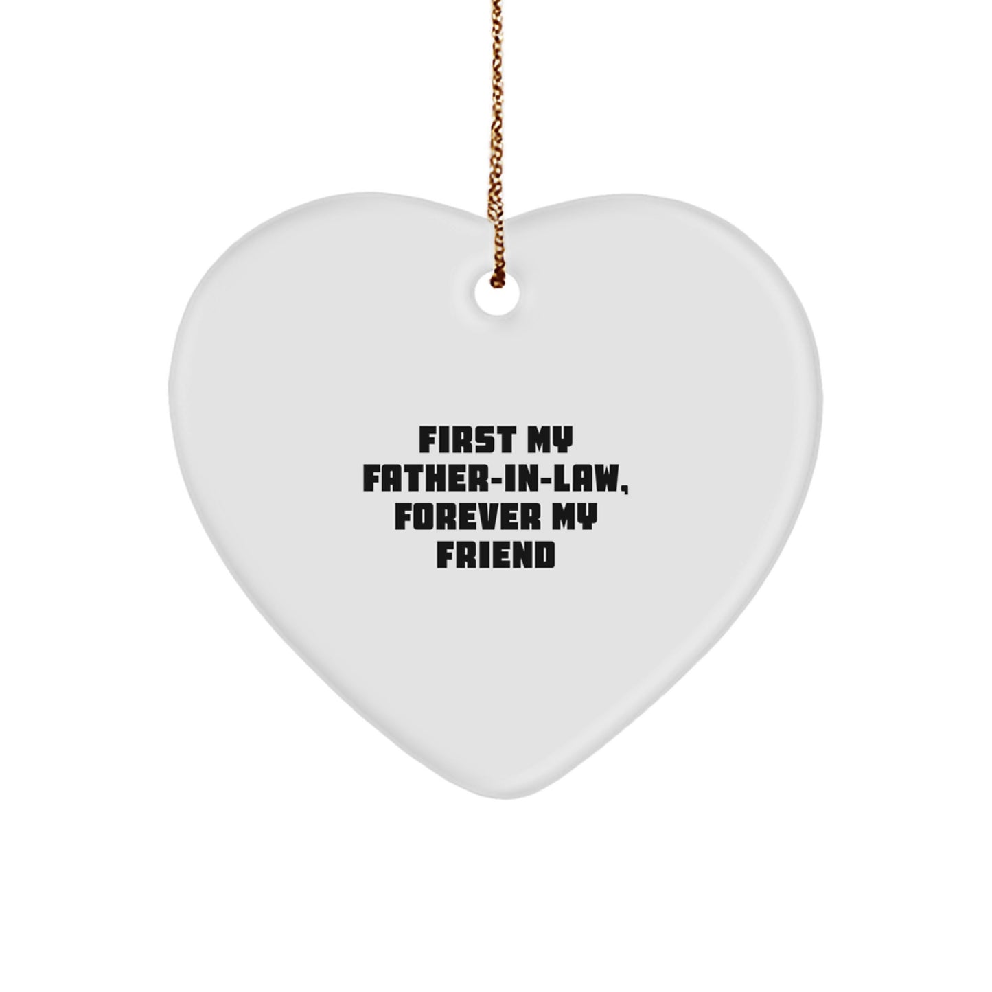 Funny Father-in-law Heart Ornament Gifts from Family for Christmas Unique Presents - Image 1
