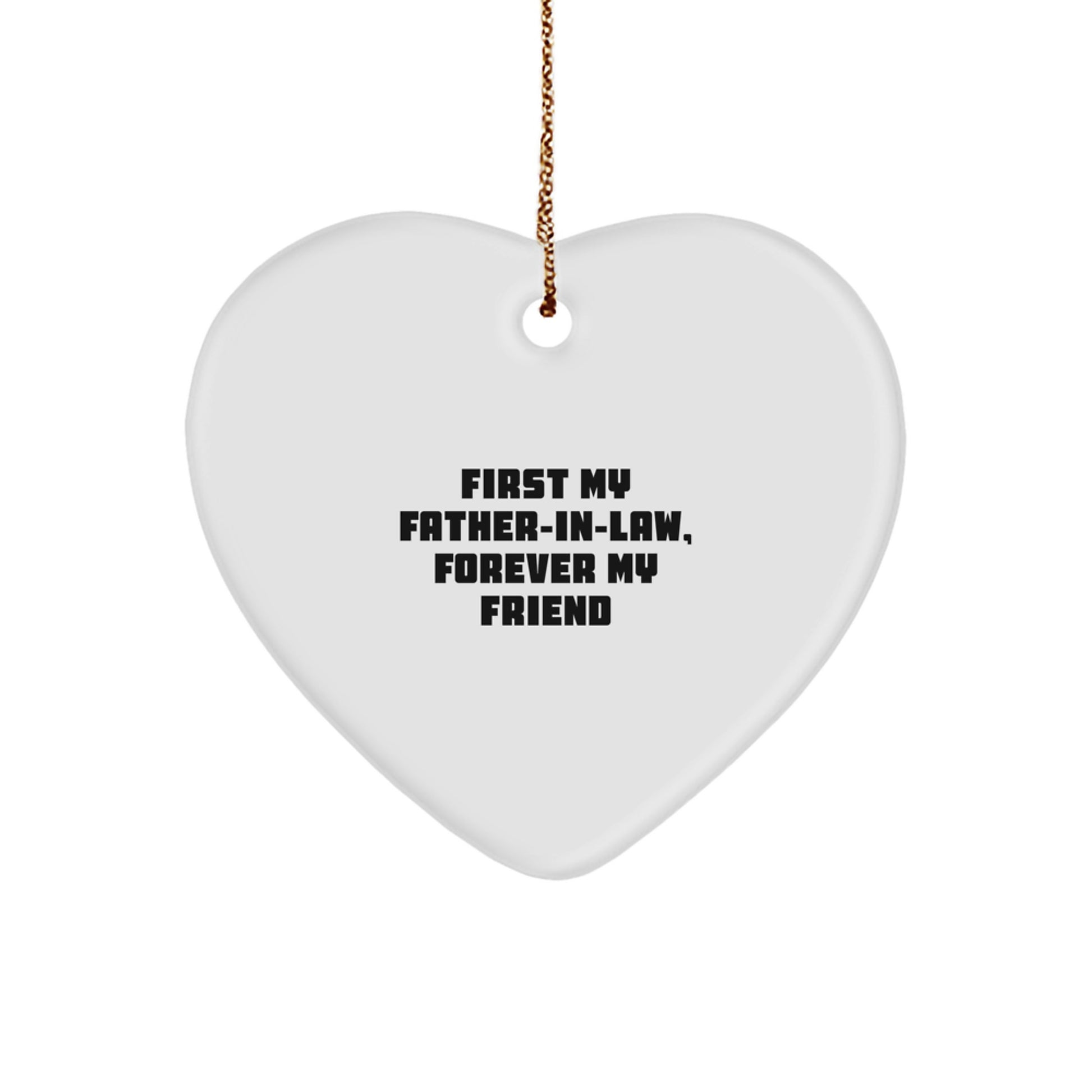 Funny Father-in-law Heart Ornament Gifts from Family for Christmas Unique Presents - Image 1