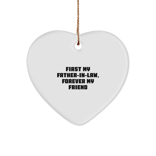 Funny Father-in-law Heart Ornament Gifts from Family for Christmas Unique Presents - Image 1