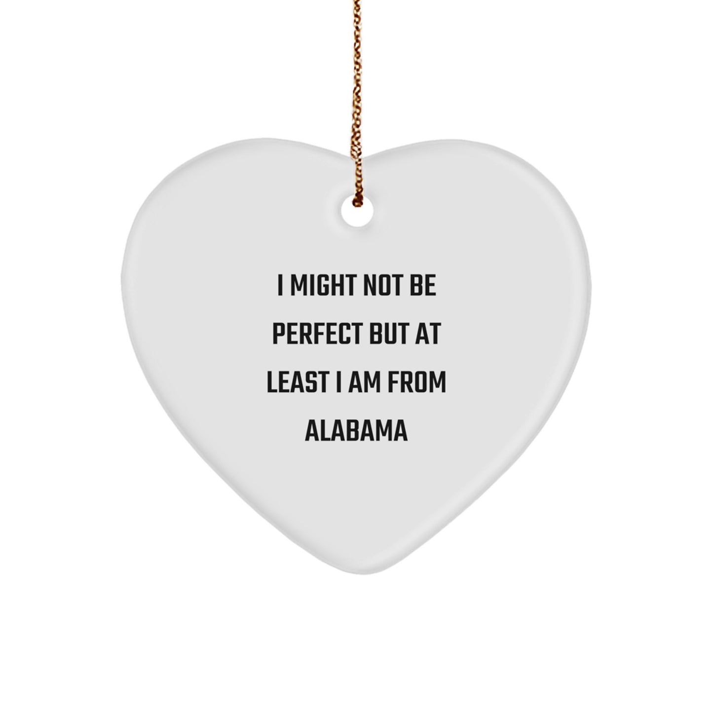 Alabama Funny Heart Ornament Gifts from Men to Women Christmas Unique Gifts - Image 1