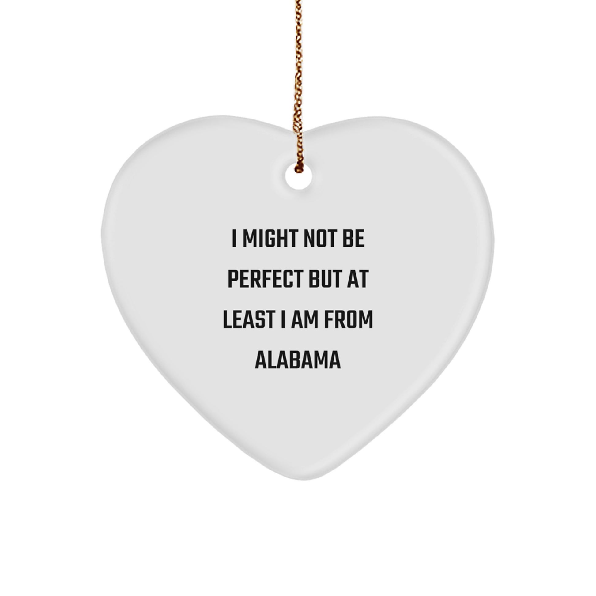 Alabama Funny Heart Ornament Gifts from Men to Women Christmas Unique Gifts - Image 1
