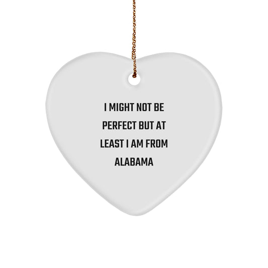 Alabama Funny Heart Ornament Gifts from Men to Women Christmas Unique Gifts - Image 1