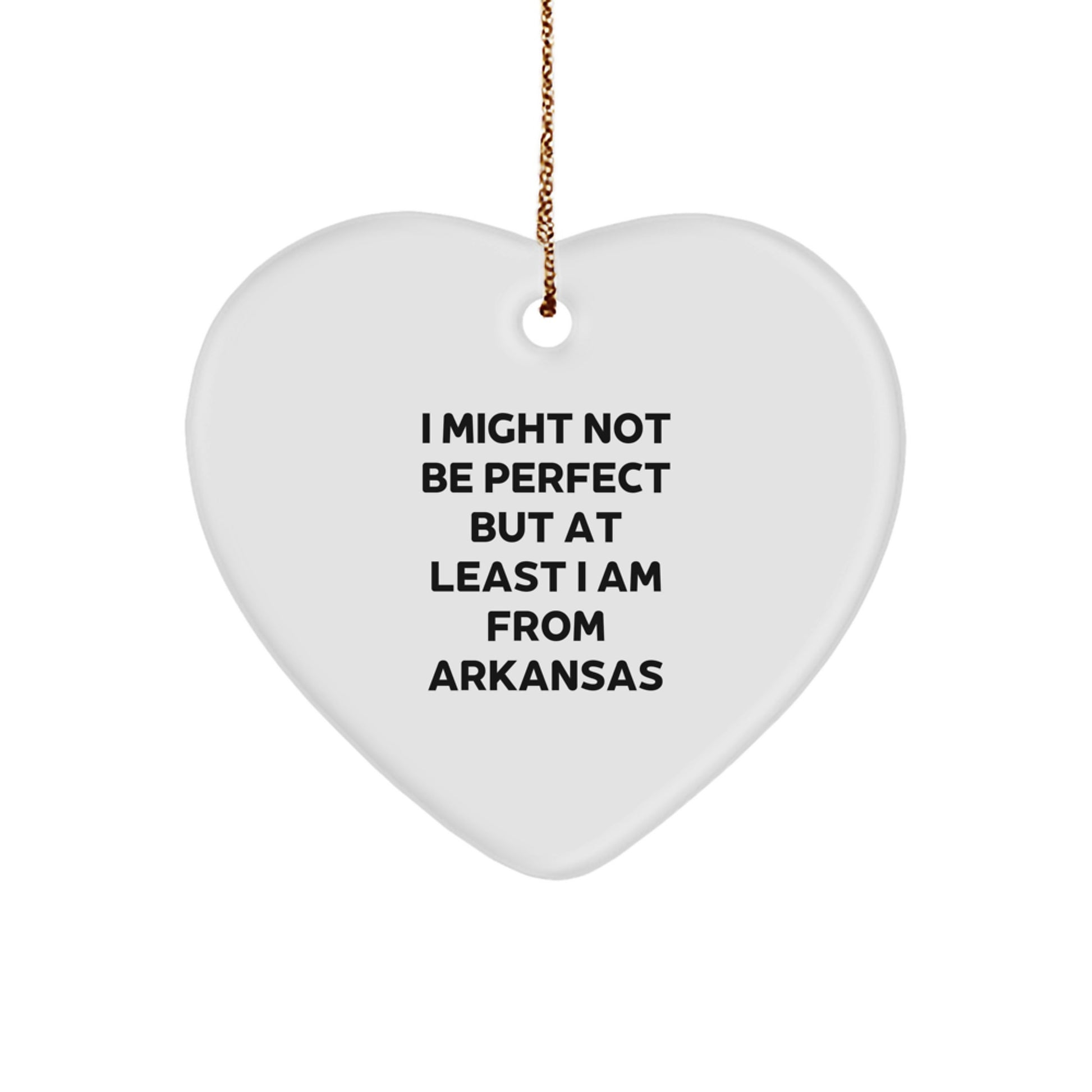 Funny Arkansas Heart Ornament Gifts from Friends and Family for Christmas Unique Present Ideas - Image 1