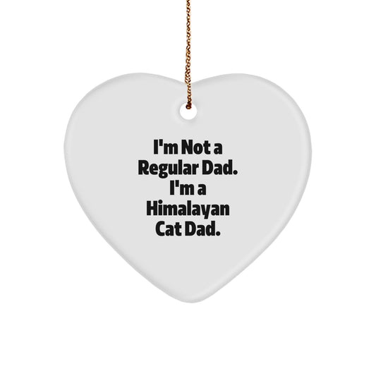 Himalayan Cat Dad Gifts for Men - Funny Heart Ornament, Perfect for Christmas Unique Gifts from Husband to Husband, Cat Lovers - Image 1