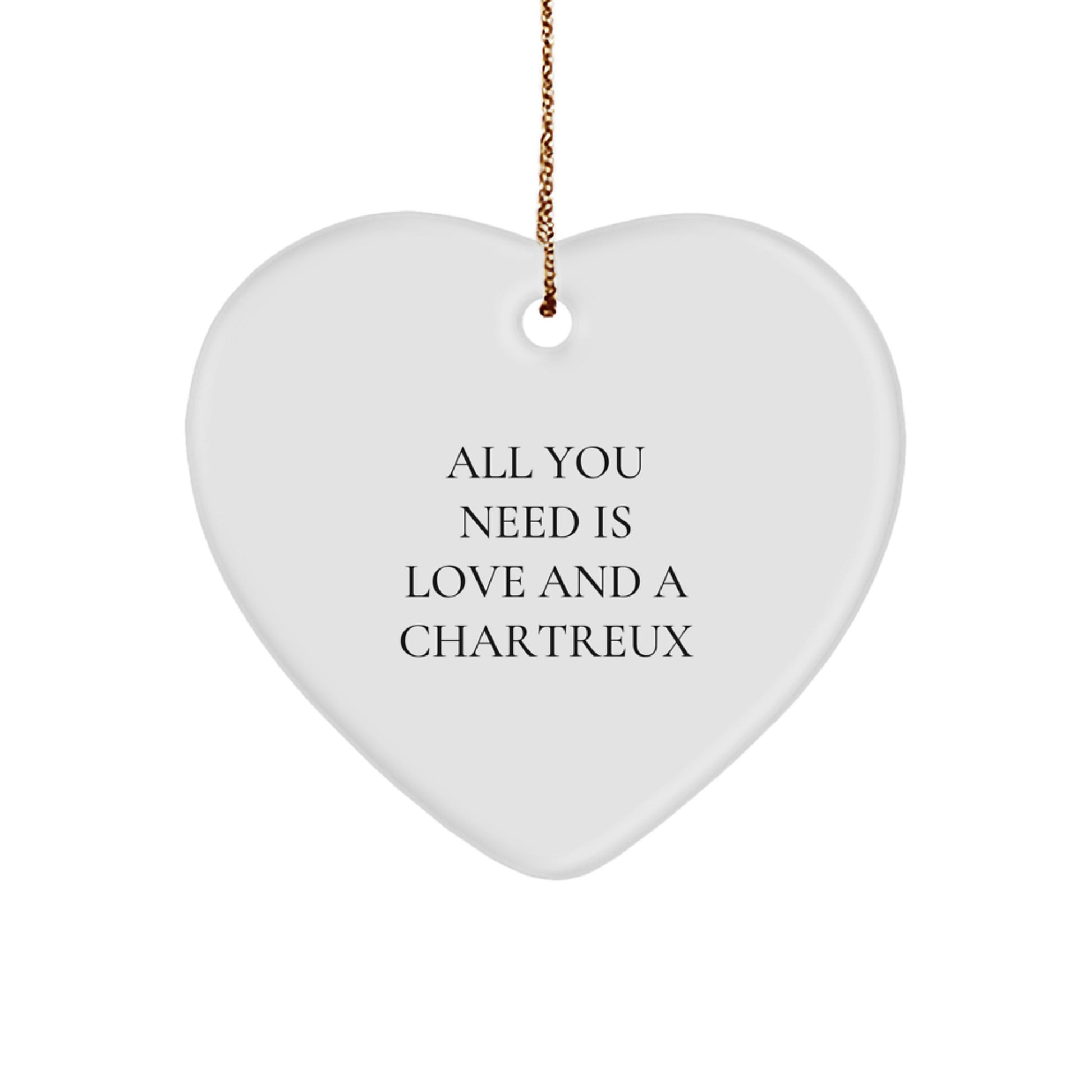 Chartreux Cat Lover's Heart Ornament, 'All You Need Is Love And A Chartreux', Gifts from Family to Friends - Unique Christmas Unique Gift for Chartreux Cat Enthusiasts - Image 1