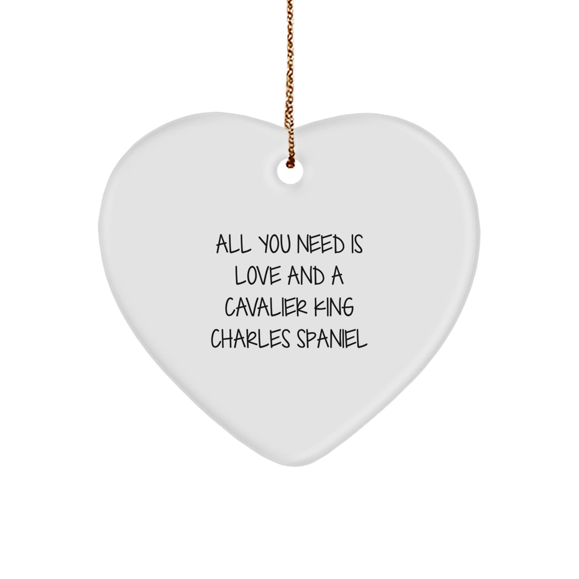 Cavalier King Charles Spaniel Dog Love Heart Ornament Gifts from Friends, Family, or Loved Ones - Christmas Unique Ornaments for Men, Women, and Home Decor. - Image 1