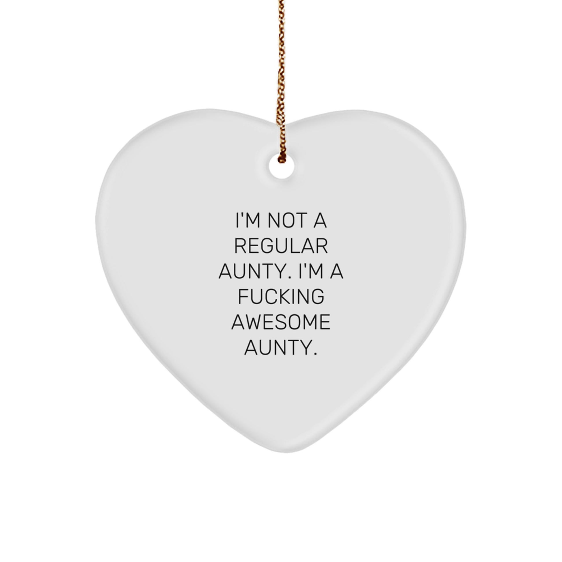Funny Aunty Gifts from Men for Aunty, Unique Heart Ornament Ideas for Aunty, Christmas Unique Gifts for Aunty - Image 1