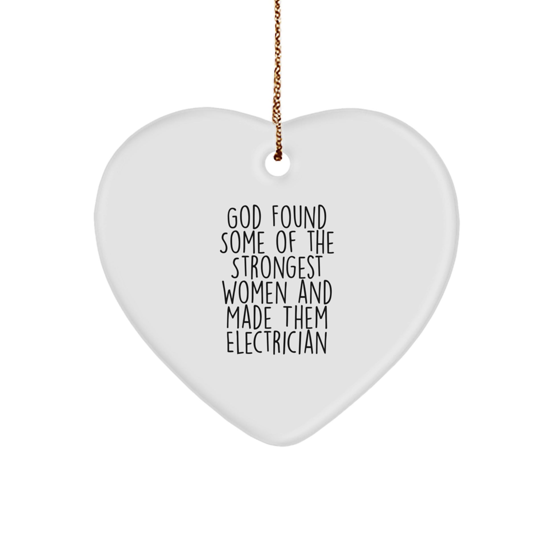 Gifts from Men for Electrician Women, Funny Electrician Heart Ornament, Christmas Unique Gifts, Gifts for Electrician Friends - Image 1