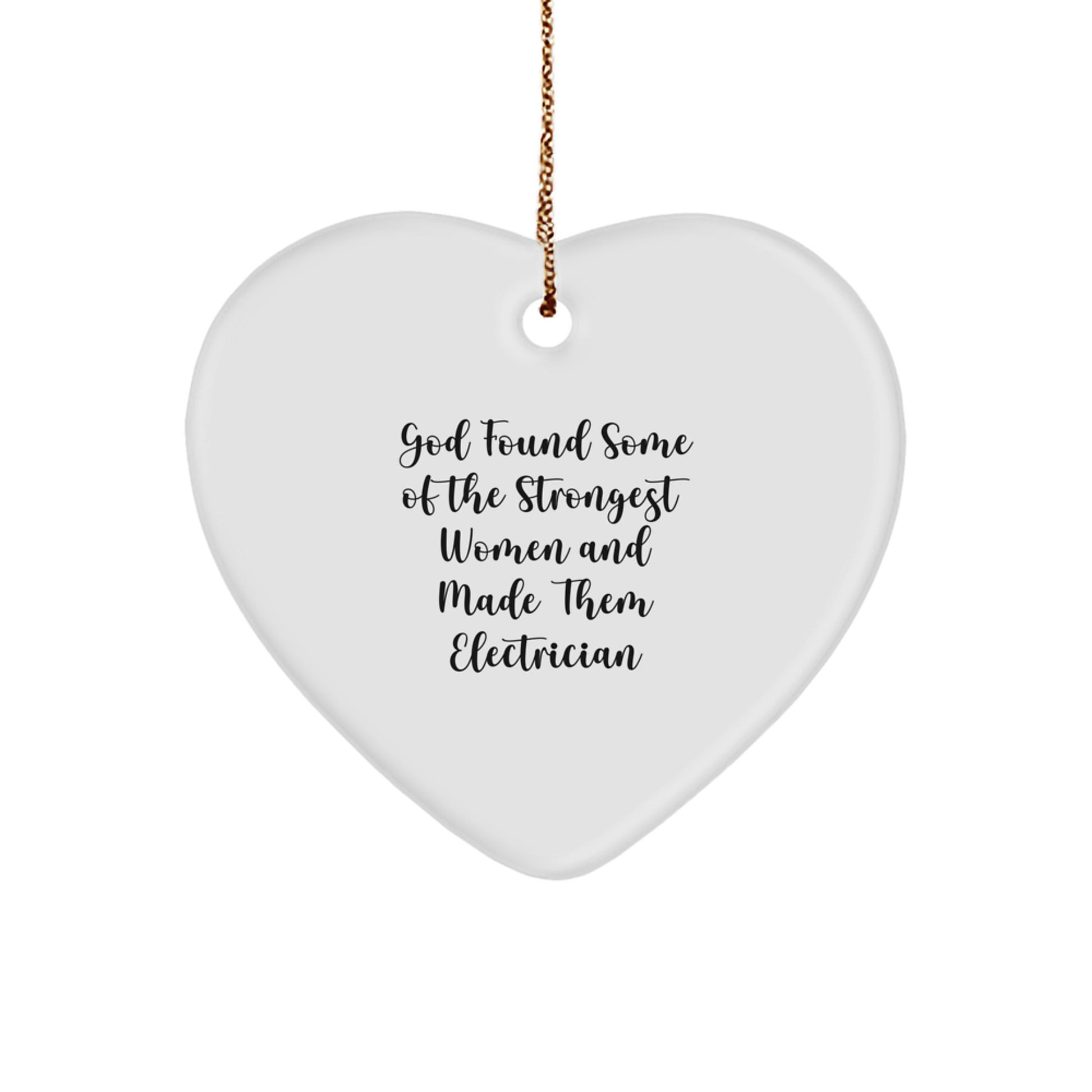 Funny Electrician Gifts from Friends, Heart Ornament for Electrician Man, Christmas Unique Electrician Presents - Image 1