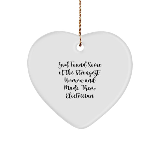Funny Electrician Gifts from Friends, Heart Ornament for Electrician Man, Christmas Unique Electrician Presents - Image 1