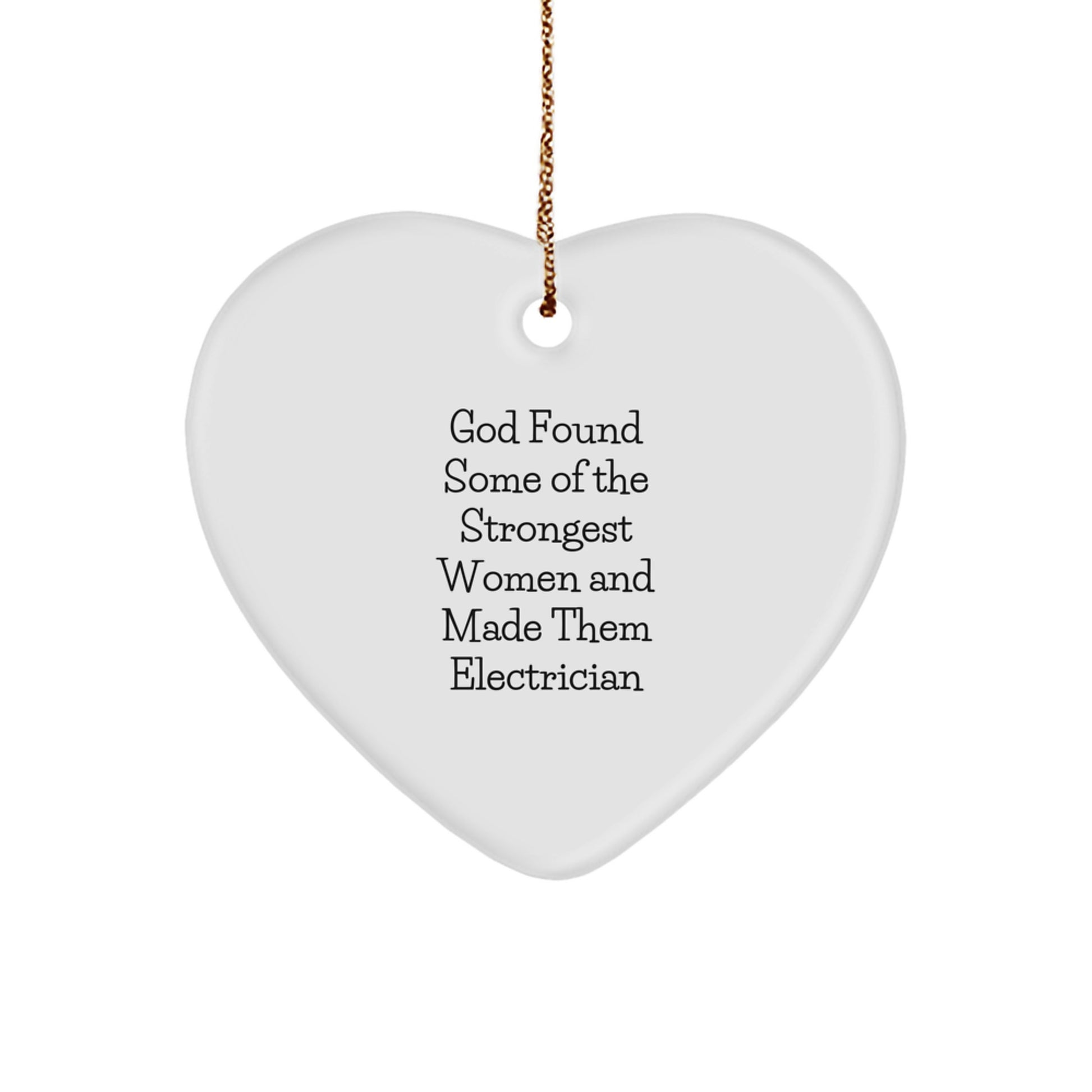 Funny Electrician Gifts, Inspirational Heart Ornaments, Christmas Unique Gifts from Men to Electrician - Image 1