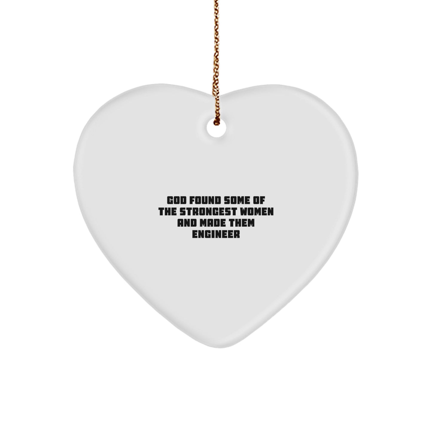 Funny Engineer Heart Ornament Gifts from Men Women Coworkers Family to Engineer Men Women Friends Coworkers Family Christmas Unique Gifts - Image 1