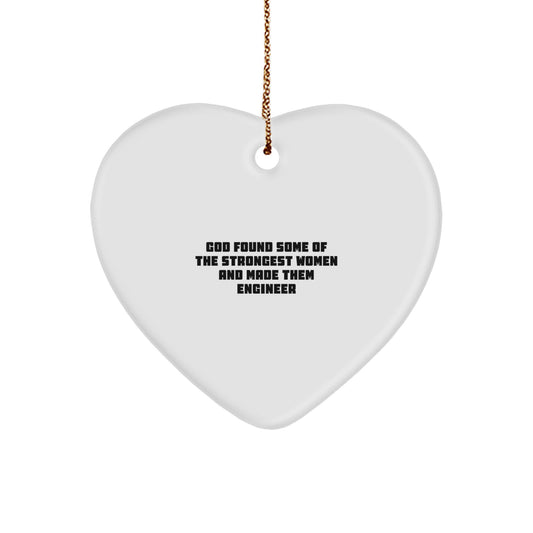 Funny Engineer Heart Ornament Gifts from Men Women Coworkers Family to Engineer Men Women Friends Coworkers Family Christmas Unique Gifts - Image 1