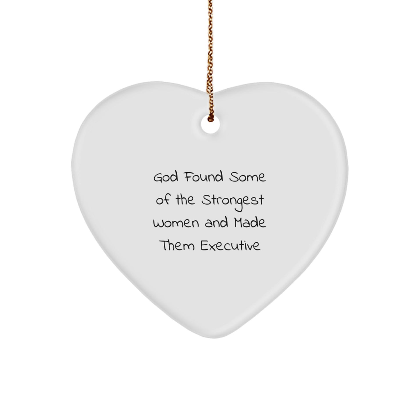 Funny Executive Heart Ornament Gifts from Women, Gifts for Men Executive Friends Coworkers, Inspirational Christmas Unique Gifts - Image 1