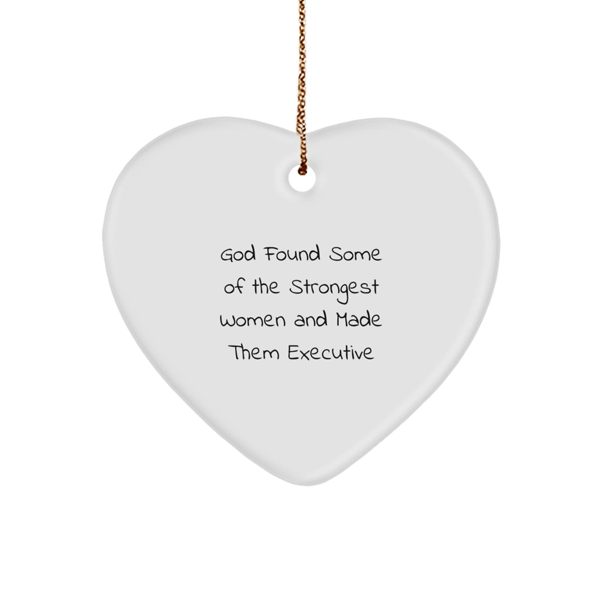 Funny Executive Heart Ornament Gifts from Women, Gifts for Men Executive Friends Coworkers, Inspirational Christmas Unique Gifts - Image 1