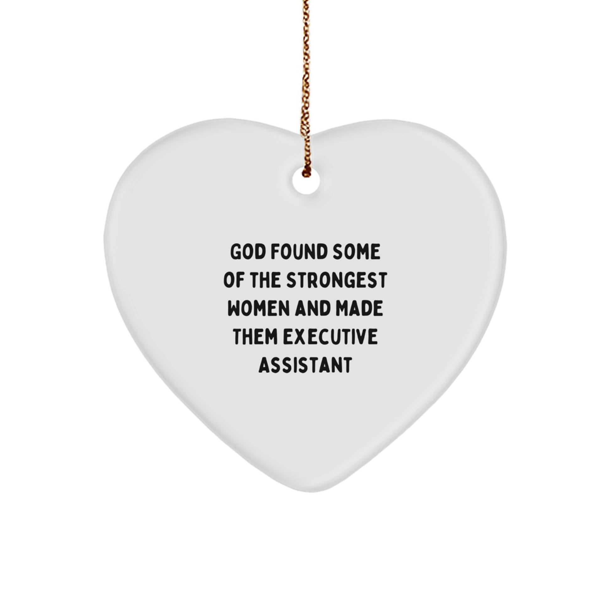 Funny Executive Assistant Heart Ornaments Gifts from Women, Perfect for Executive Assistant Women, Christmas Unique Gifts - Image 1
