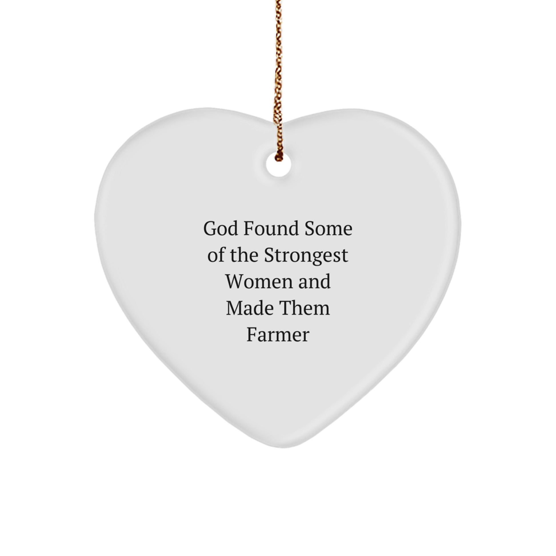 Funny Farmer Heart Ornament Gifts for Women Friends Family, Gifts from Women to Farmer Men Women Christmas Unique Gifts - Image 1