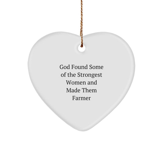 Funny Farmer Heart Ornament Gifts for Women Friends Family, Gifts from Women to Farmer Men Women Christmas Unique Gifts - Image 1