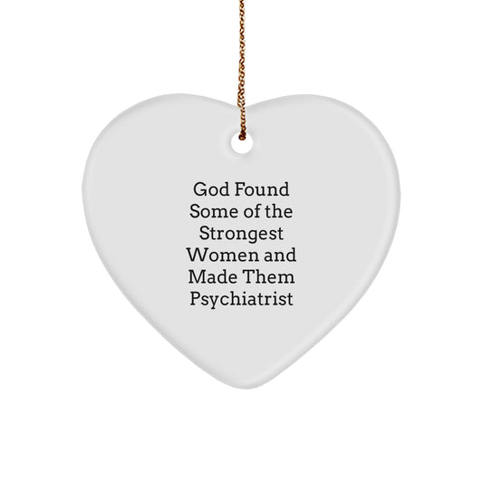 Funny Psychiatrist Gifts from Men, Women, Friends, or Family - Unique Heart Ornament for Psychiatrist Women or Men, Christmas Unique Gifts - Image 1