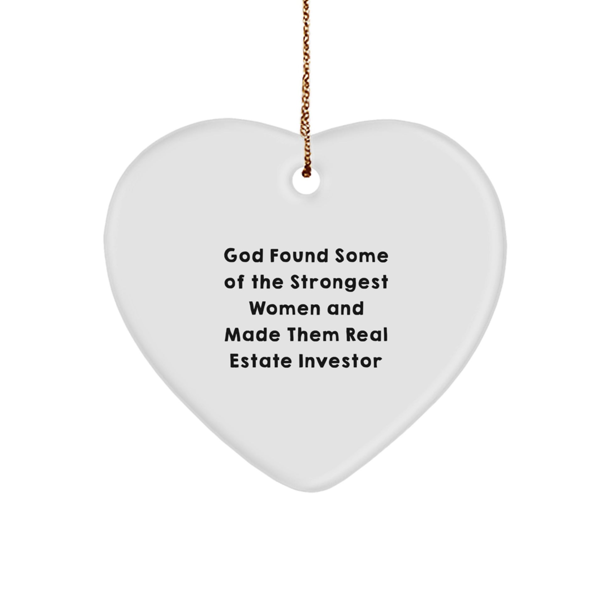 Funny Real Estate Investor Heart Ornament Gifts from Men to Women Friends Coworkers and Family for Christmas Unique Decorations - Image 1