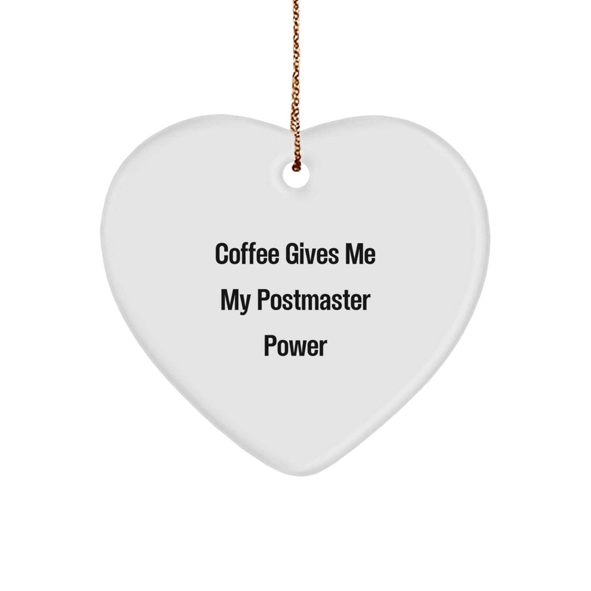Funny Postmaster Gifts from Men to Women, Heart Ornament for Postmaster Christmas Unique Gifts - Image 1