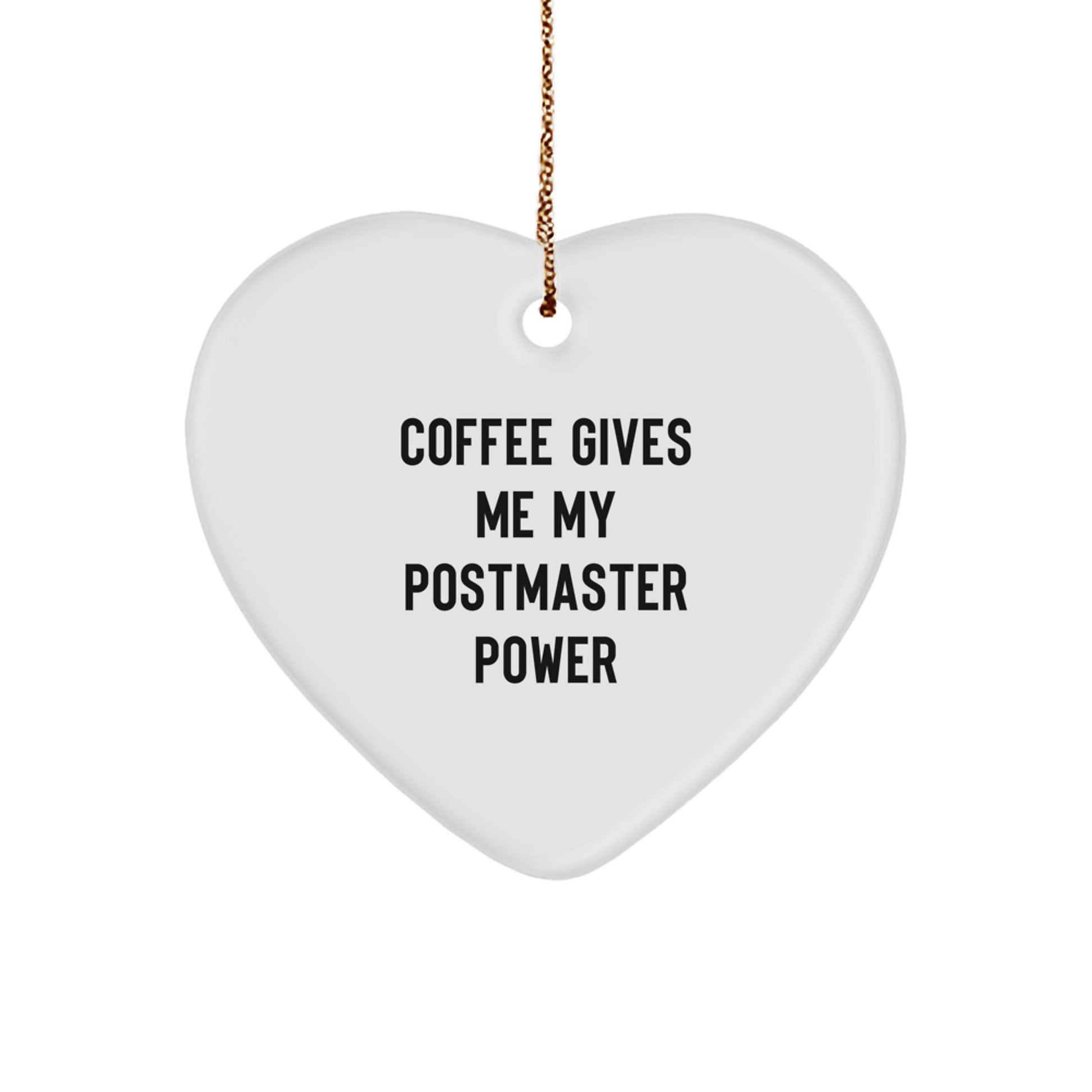 Funny Postmaster Gifts, Postmaster Heart Ornament for Christmas Unique Gifts from Friends and Family - Image 1
