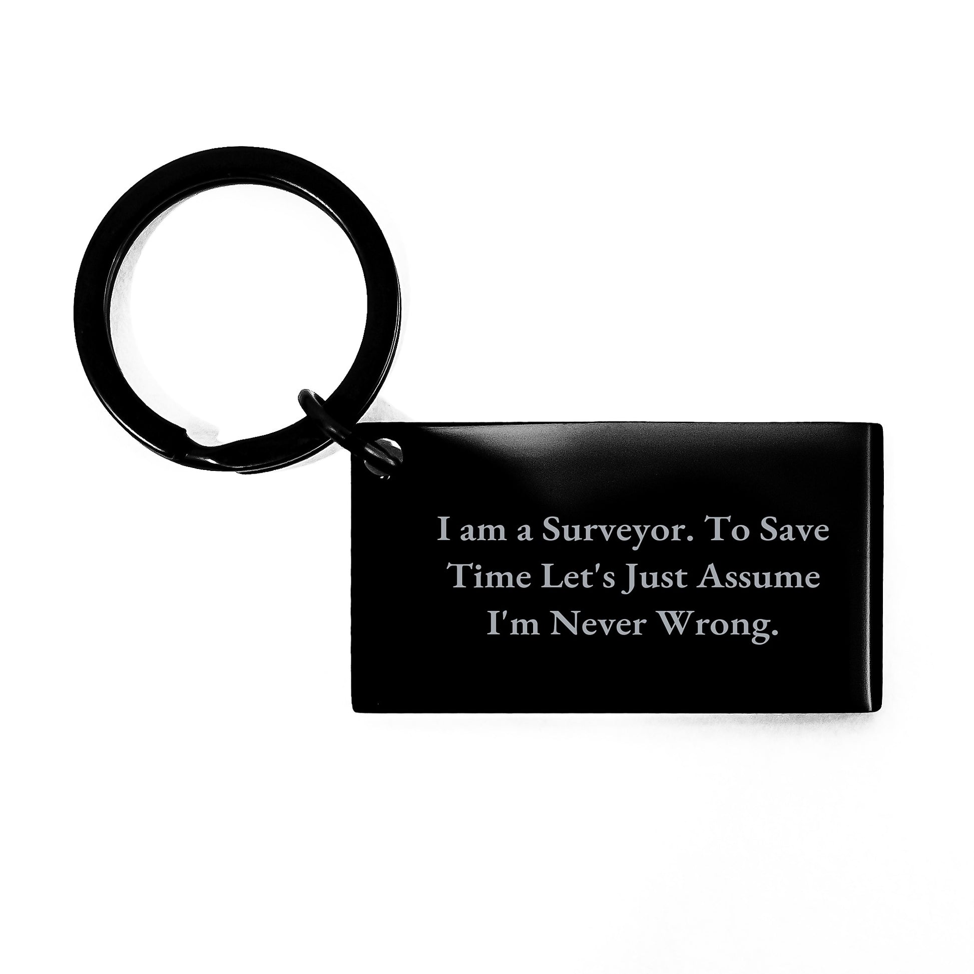 Surveyor Humor Keychain Gifts from Men to Surveyor Friends on Christmas Unique - Image 1