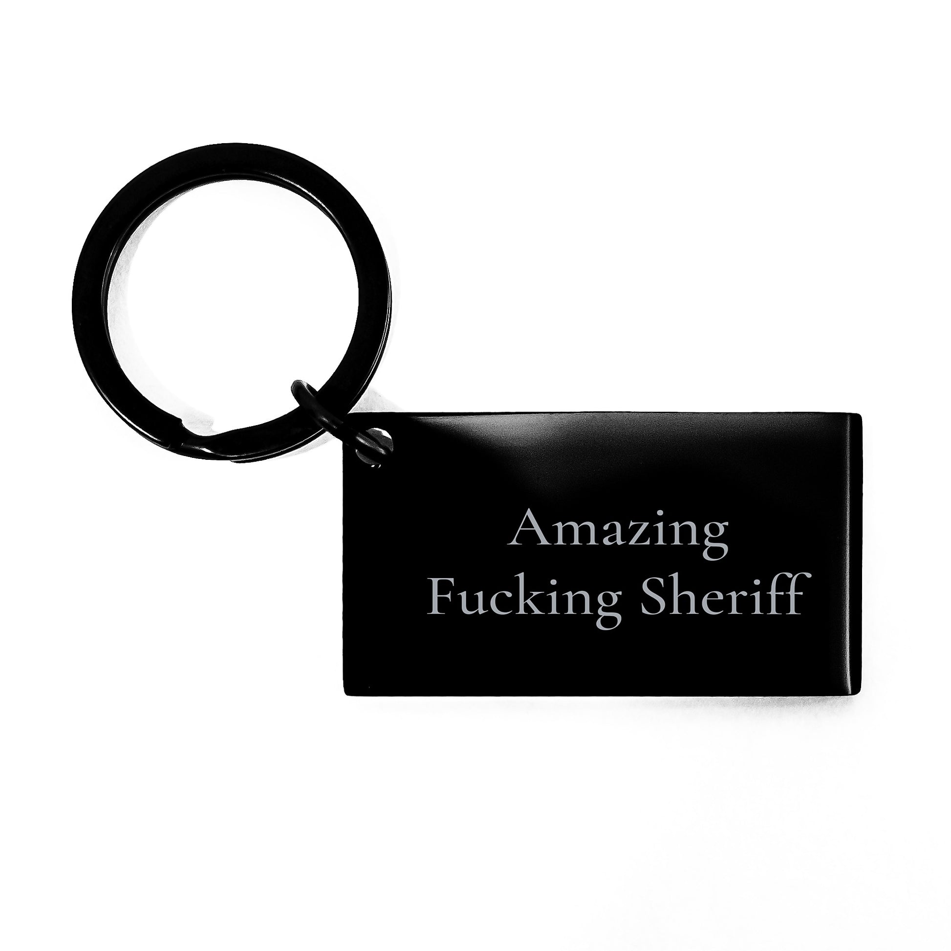 Funny Sheriff Keychain Gifts from Friends for Sheriff Men, Unique Sheriff Keychain Keychain Sheriff Gifts for Christmas, Amazing F--king Sheriff Sheriff Keychain - Image 1