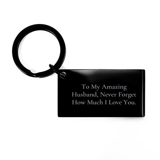 Funny Quote Husband Gifts Keychain for Him, Unique Christmas Unique Gifts from Wife to Husband - Image 1