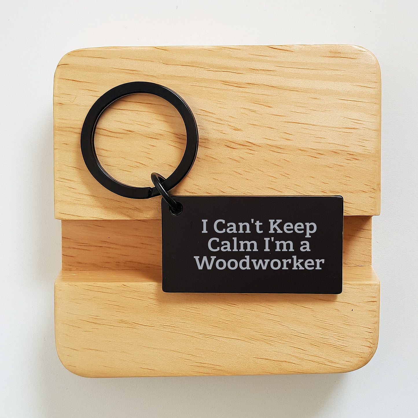 Funny Woodworker Keychain Gifts for Men from Friends - 'I Can't Keep Calm I'm A Woodworker' Birthday Unique Gifts - Image 2