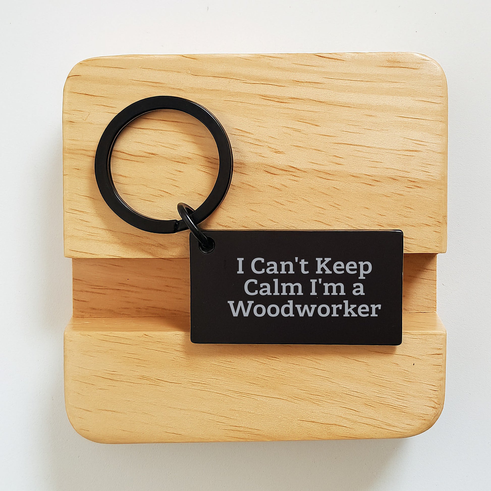 Funny Woodworker Keychain Gifts for Men from Friends - 'I Can't Keep Calm I'm A Woodworker' Birthday Unique Gifts - Image 2