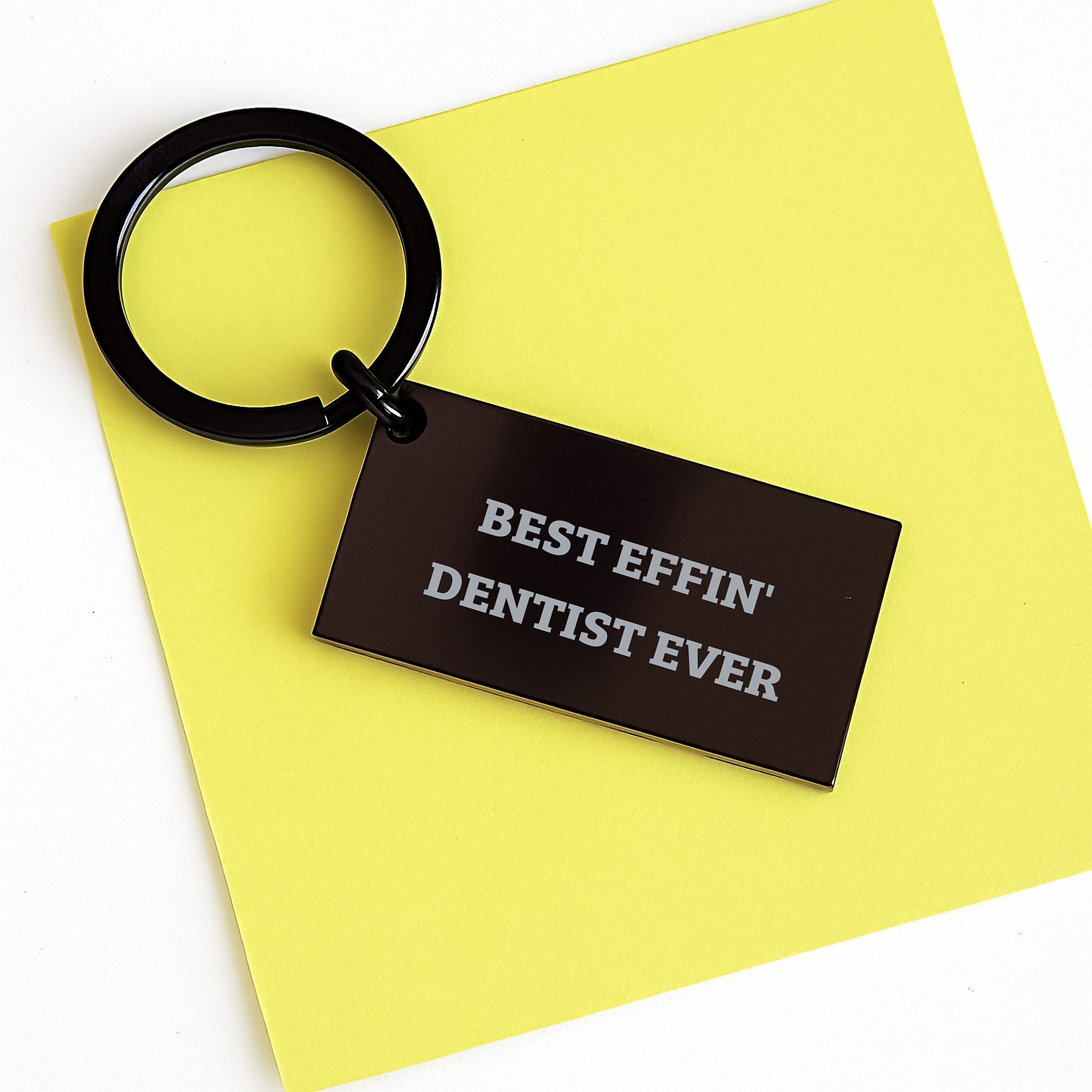 Dentist Keychain Gifts from Friends for Men and Women - Funny Quote, Best Effin' Dentist Ever, Christmas Unique Gift Ideas - Image 3