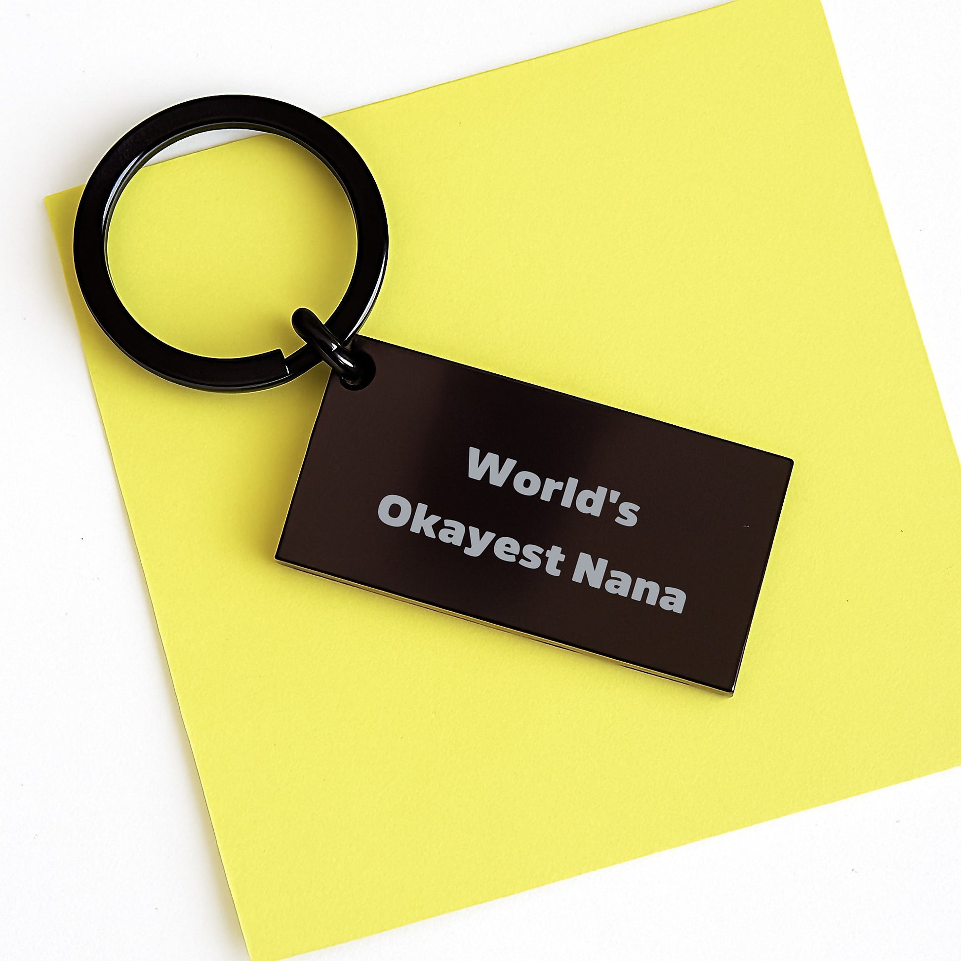 World's Okayest Nana Funny Keychain Gifts from Family to Nana, Perfect for Nana Lover Gifts on Christmas Unique Gifts - Image 3